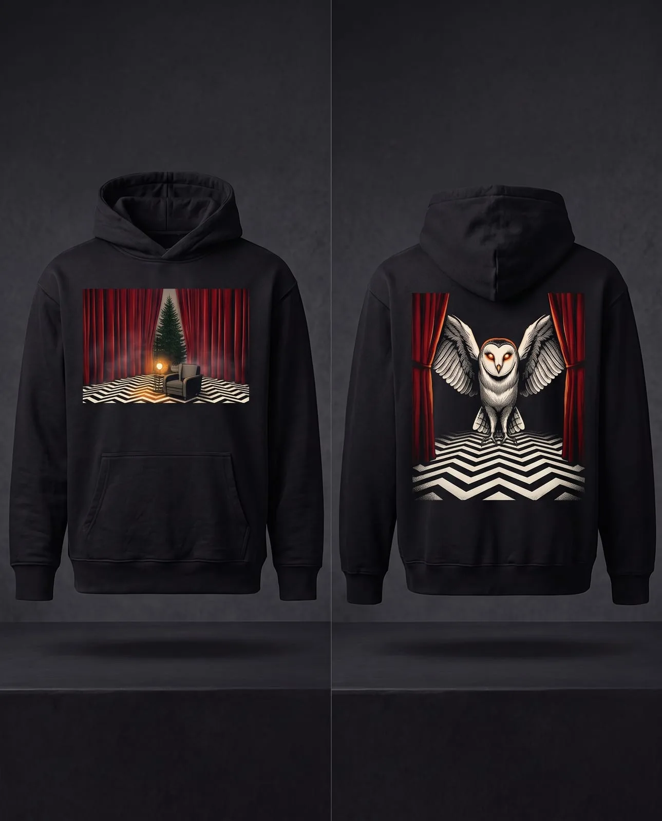 Twin Peaks Chevron & Velvet Tee — front view